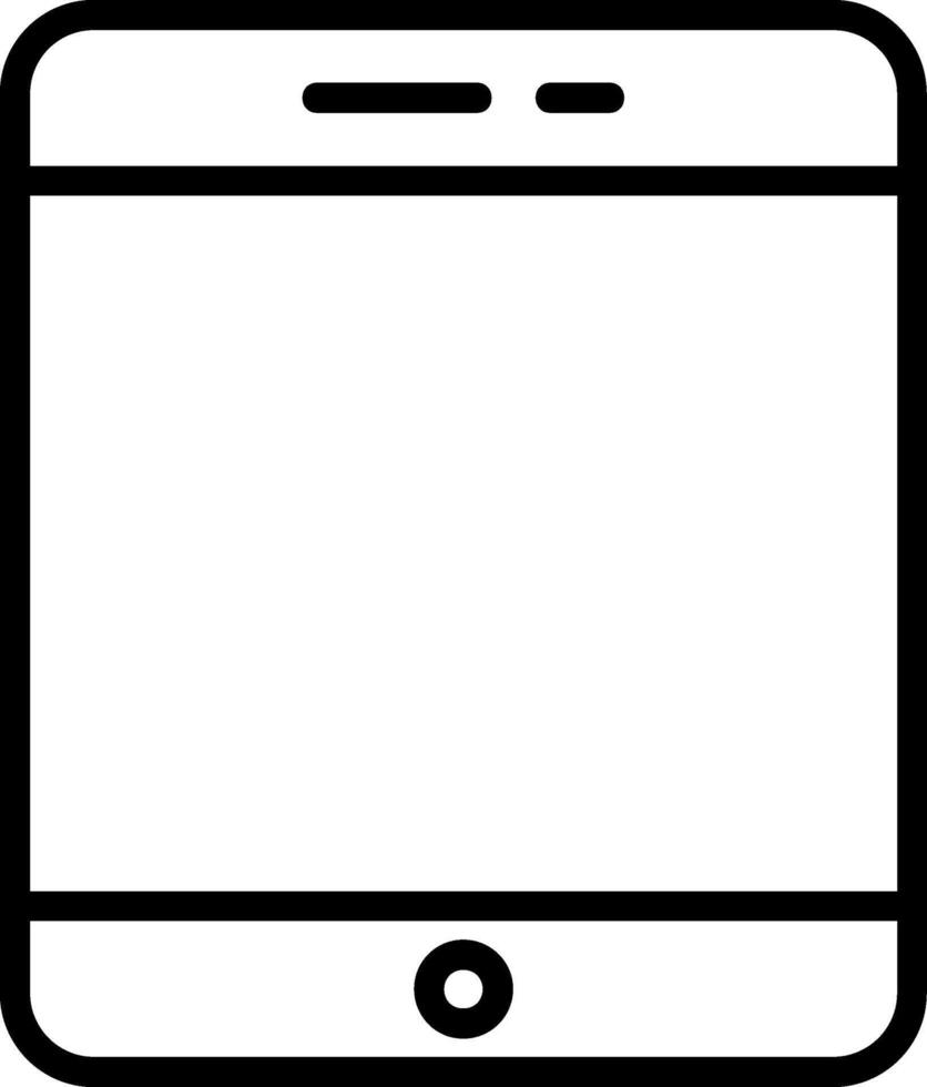 Tablet Line Icon vector