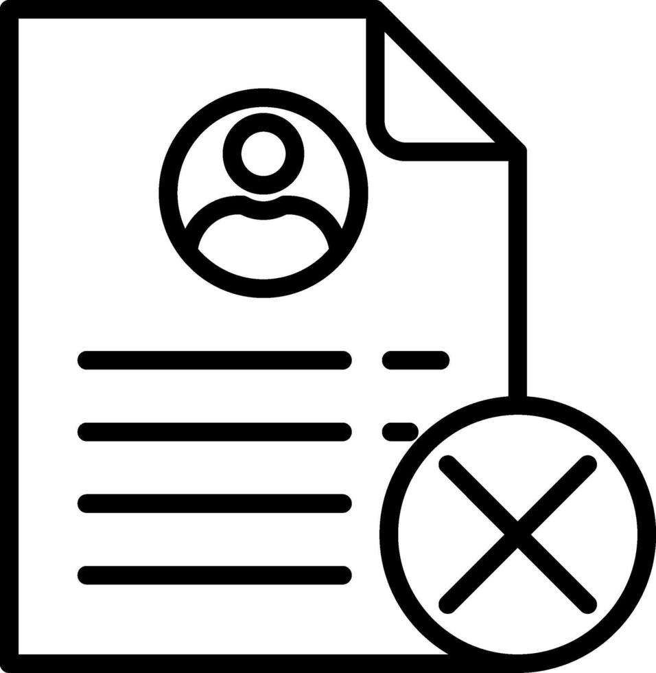 Denied Line Icon vector
