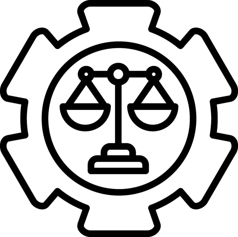 Gear Line Icon vector