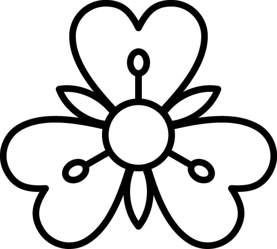 Alstroemeria Line Icon vector