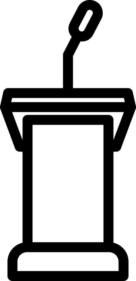 Podium Line Icon vector