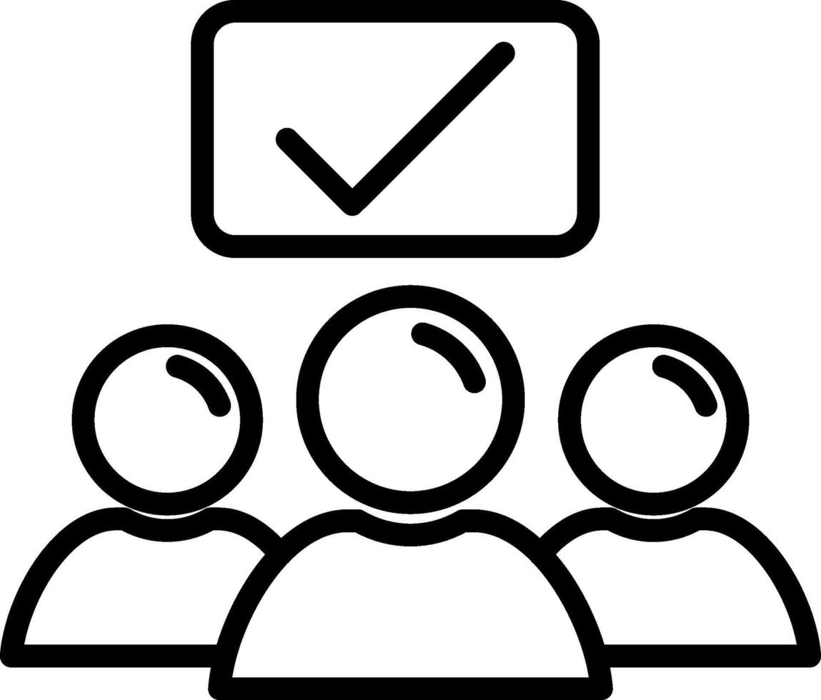 Recruitment Line Icon vector