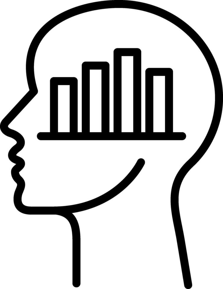 Head Line Icon vector