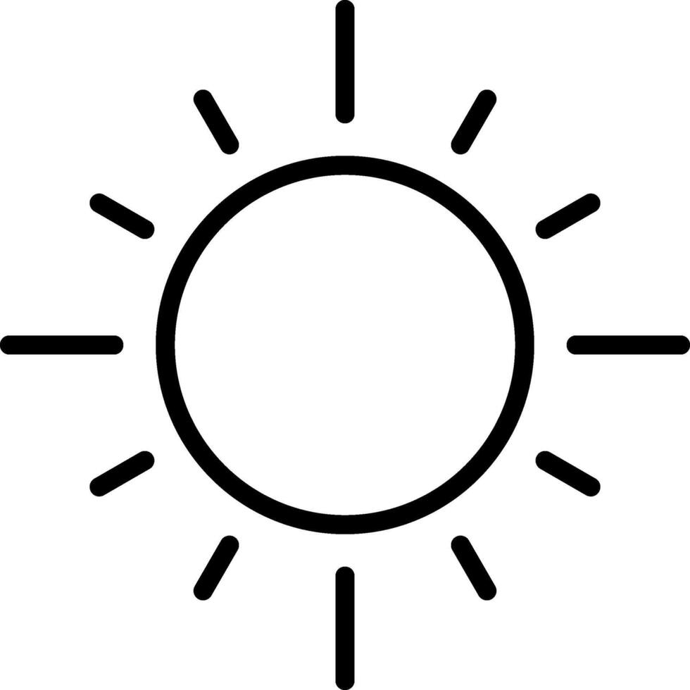 Sun Line Icon vector