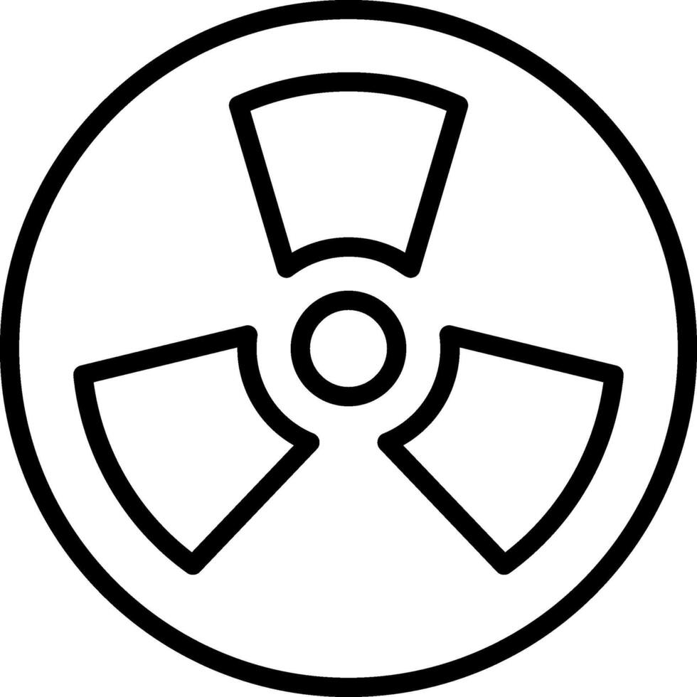 Radiation Line Icon vector