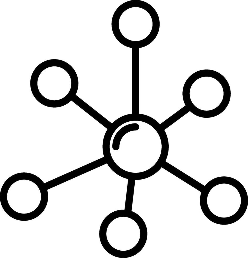 Network Line Icon vector