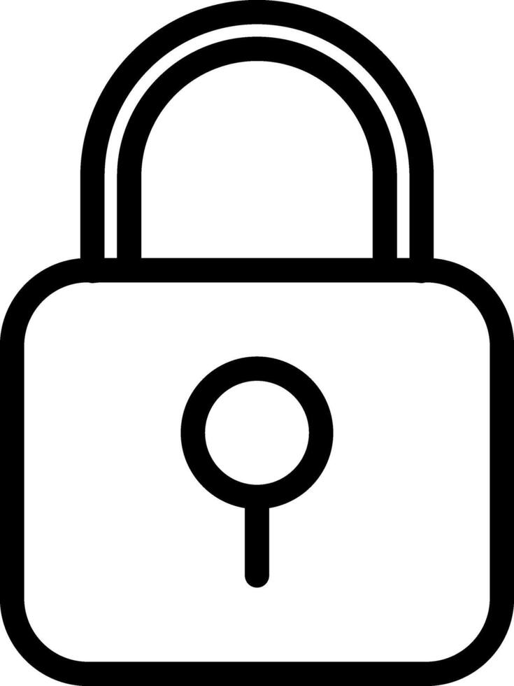 lock Line Icon vector