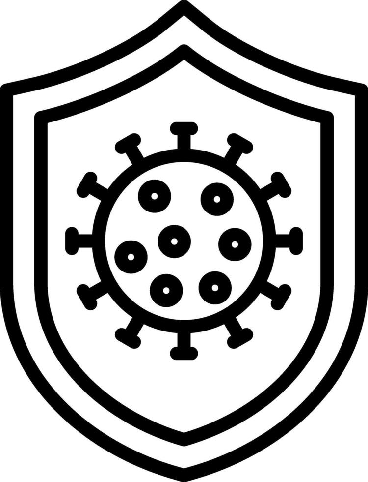 Shield Line Icon vector