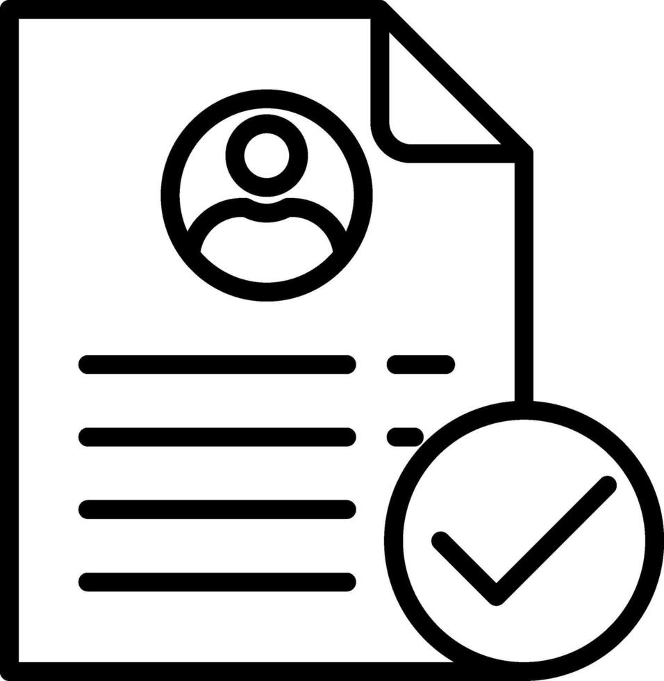 Accepted Line Icon vector