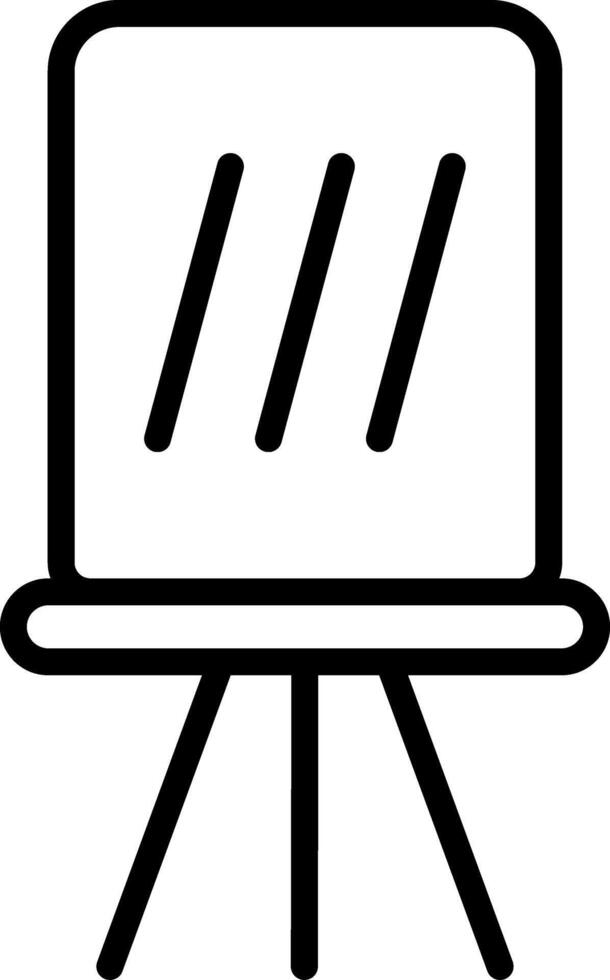 Easel Line Icon vector