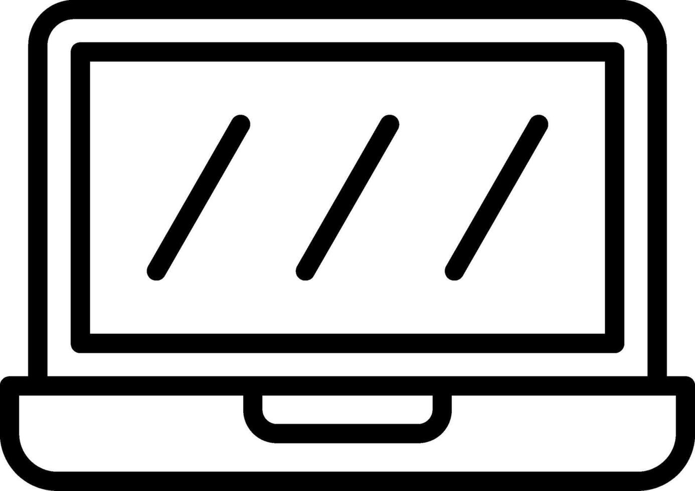 Laptop Line Icon vector