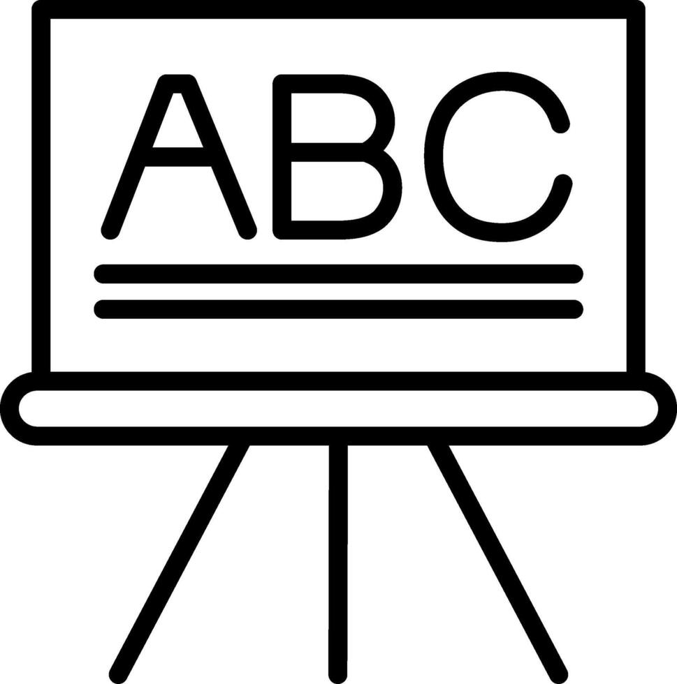 Blackboard Line Icon vector