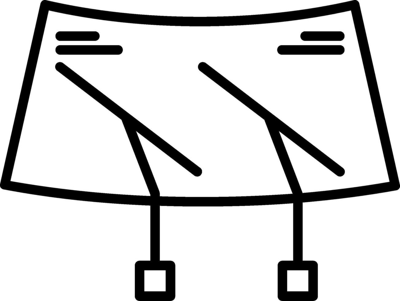Windscreen Line Icon vector
