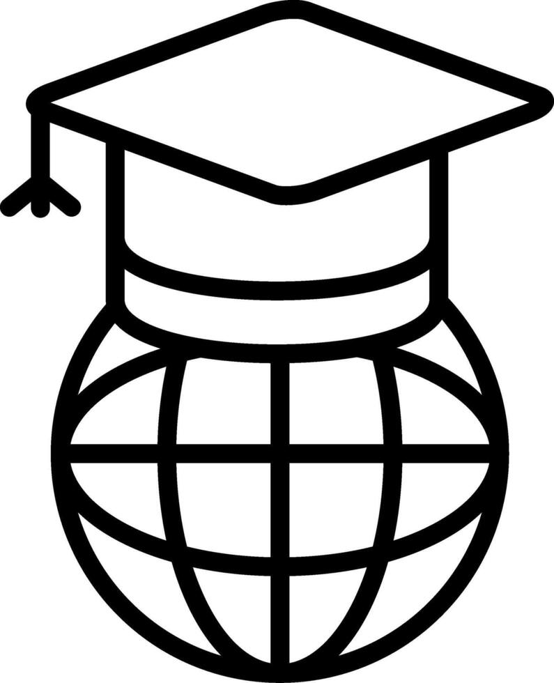 Worldwide Learning Line Icon vector