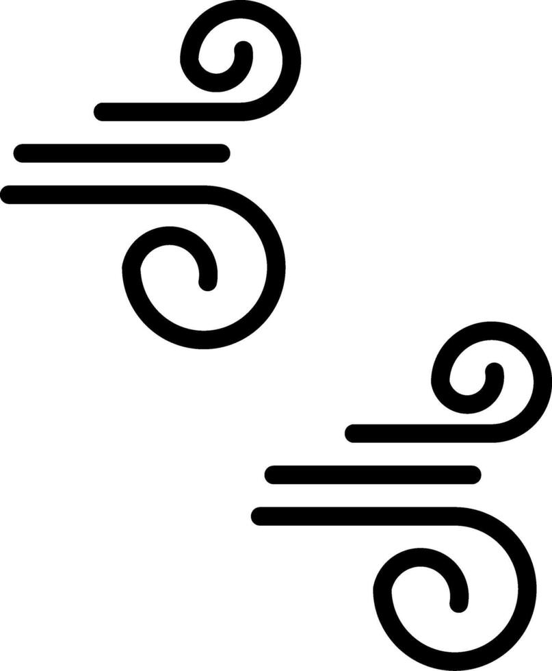 Wind Line Icon vector