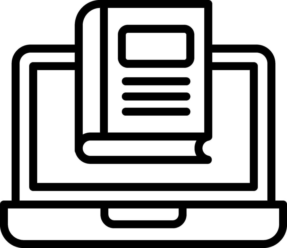 Online Education Line Icon vector