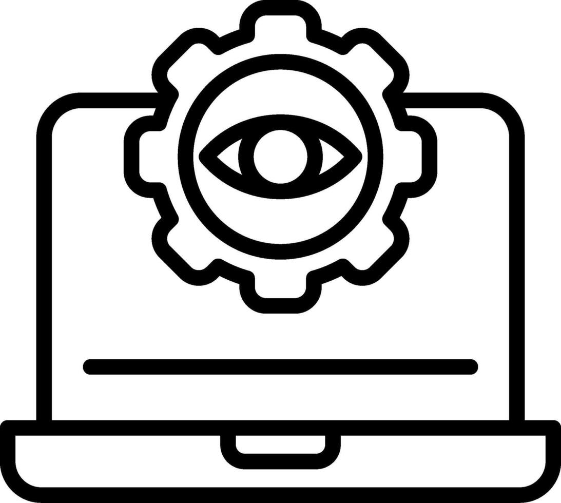 Vision Line Icon vector