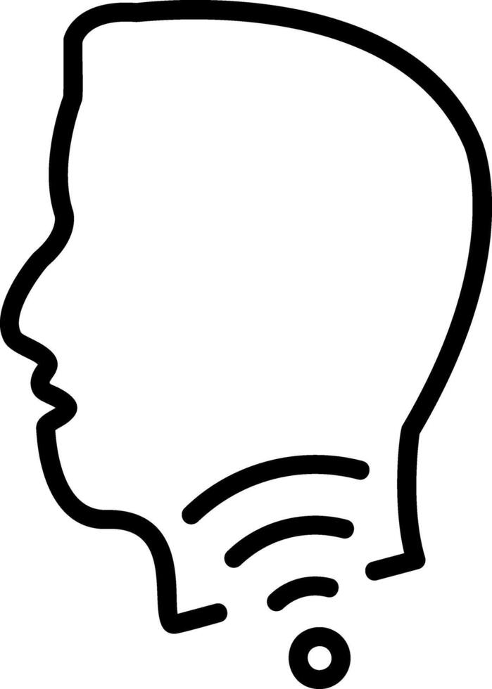Hoarseness Line Icon vector
