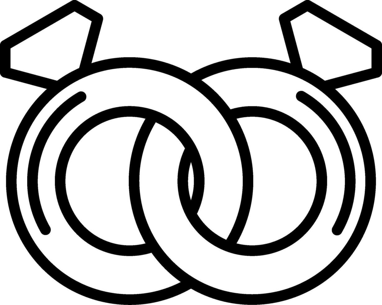 Ring Line Icon vector