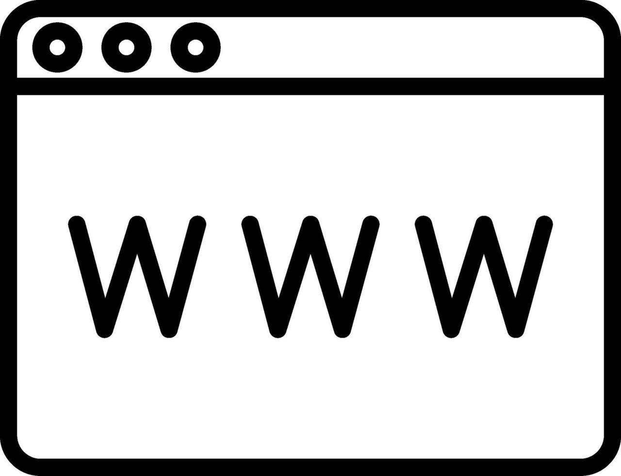 Www Line Icon vector