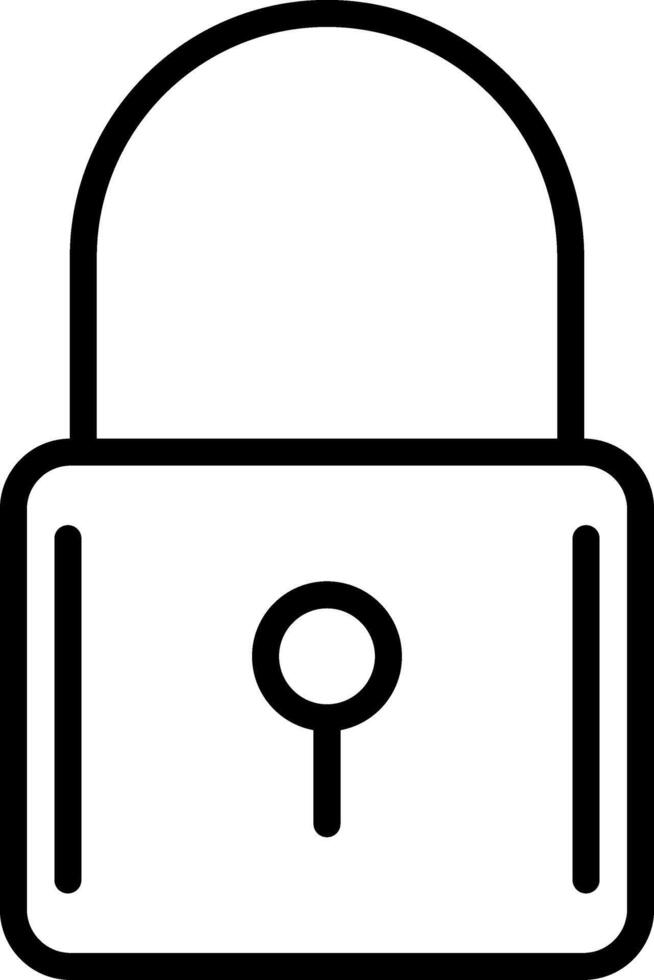 pad lock Line Icon vector