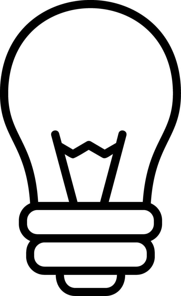 bulb Line Icon vector
