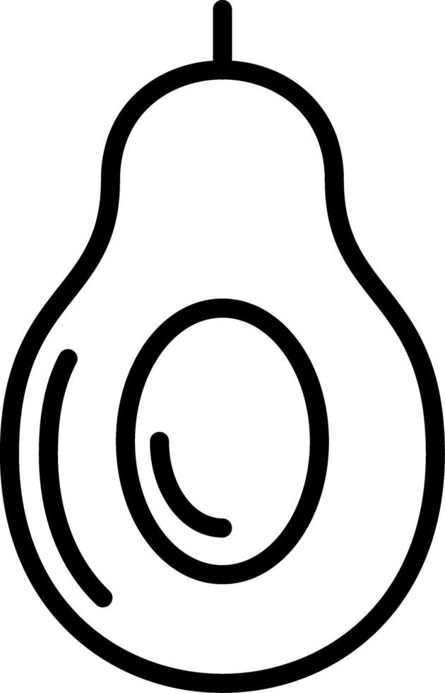 Avocado Line Icon vector