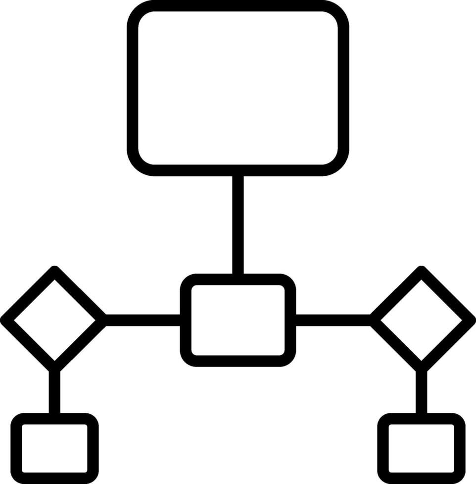 Flowchart Line Icon vector