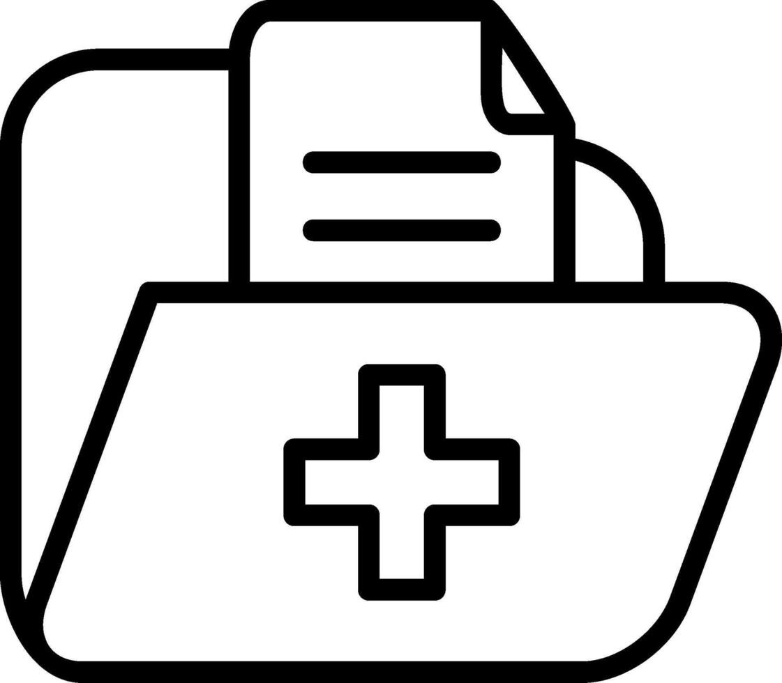 Medical Records Line Icon vector