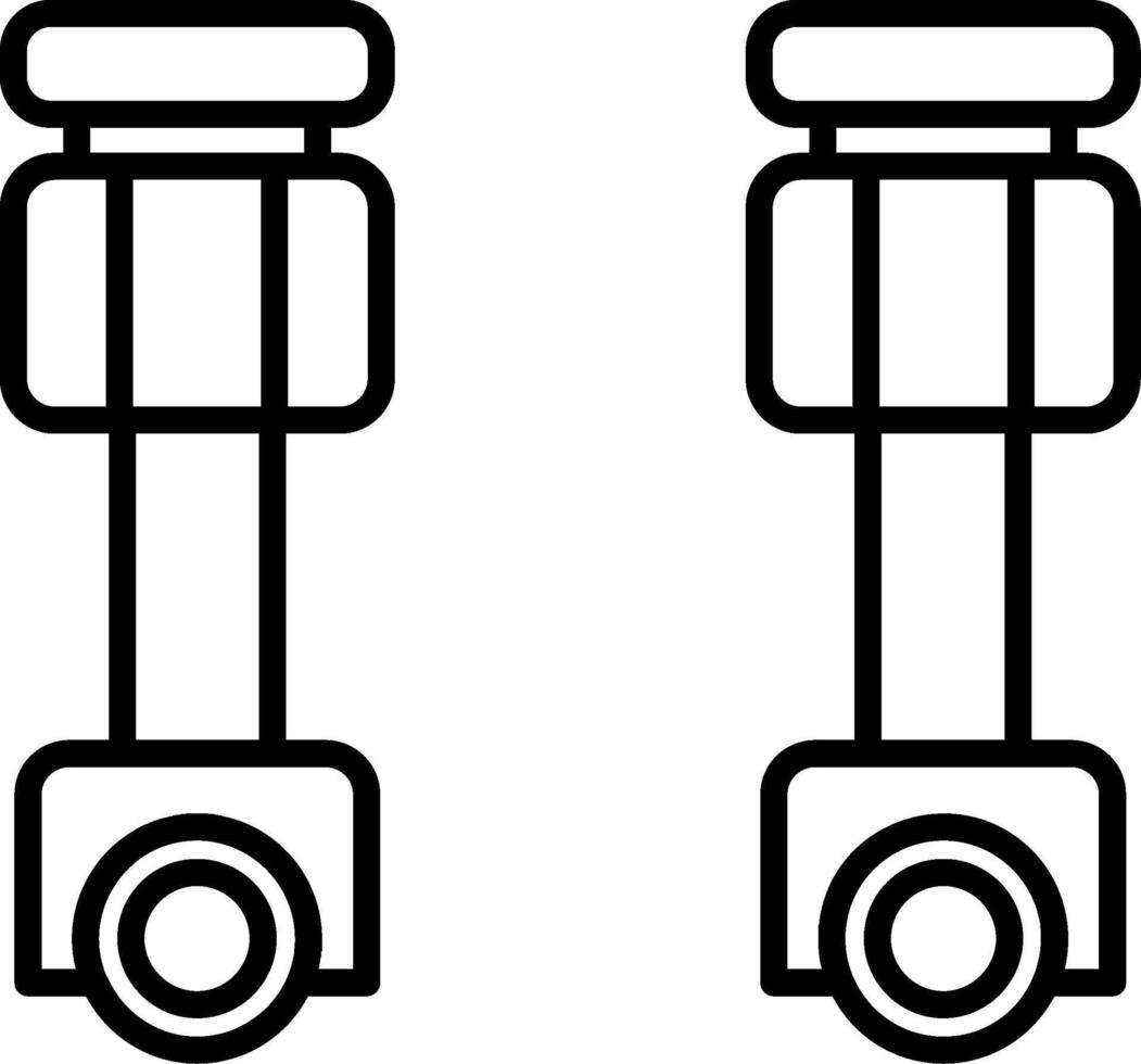 Pistons Line Icon vector