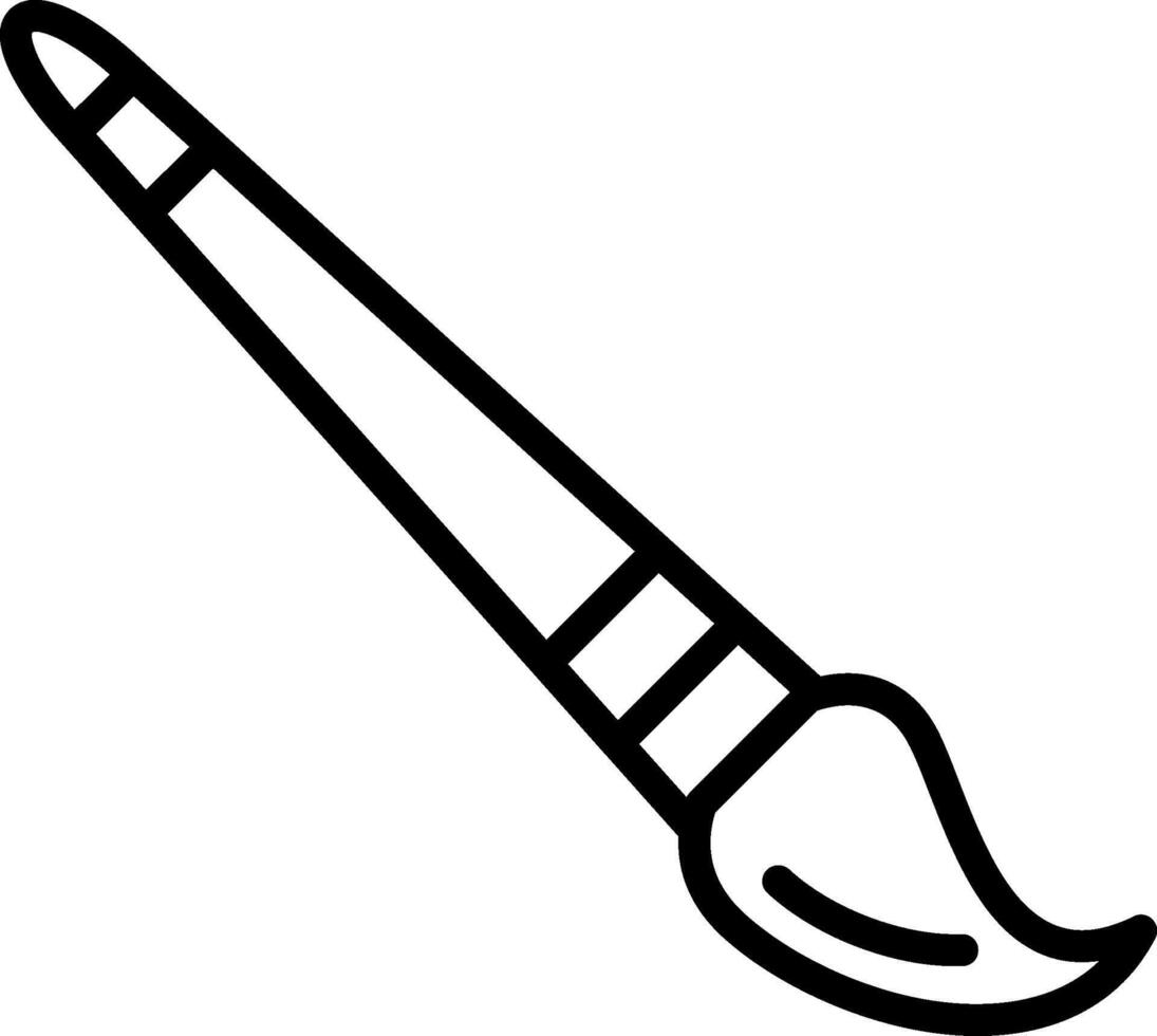 paint brush Line Icon vector