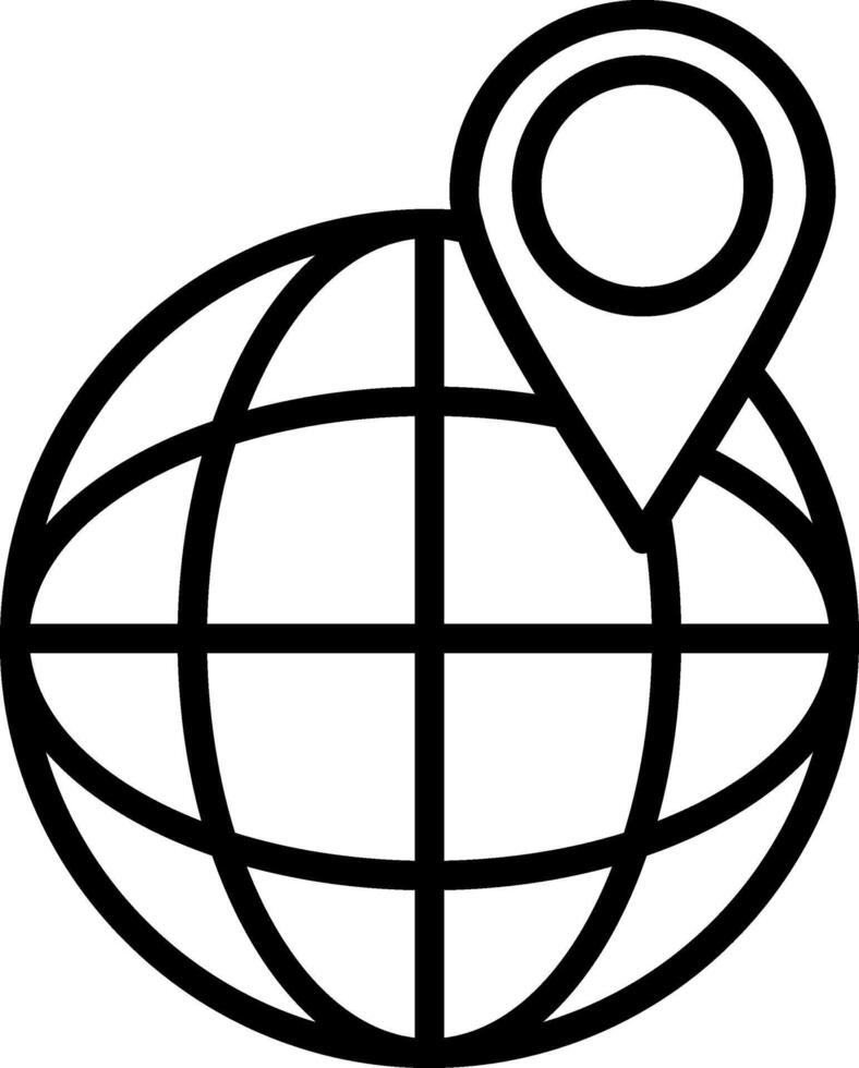 Location Line Icon vector