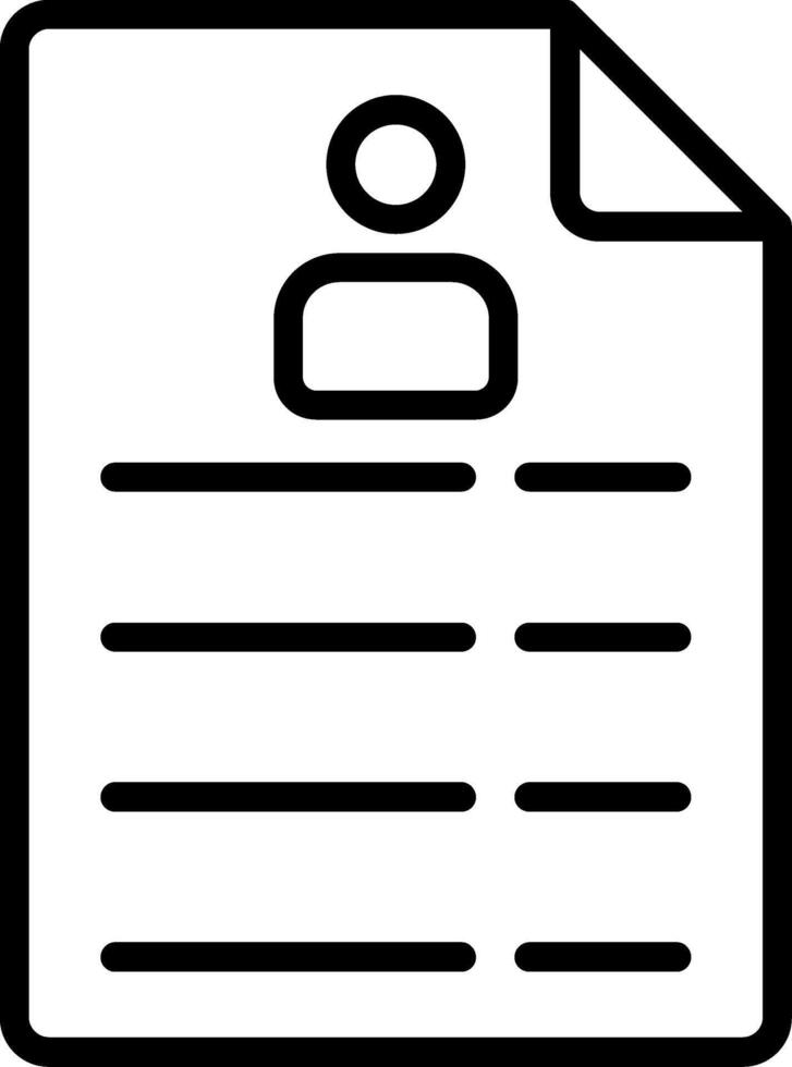 CV Line Icon vector
