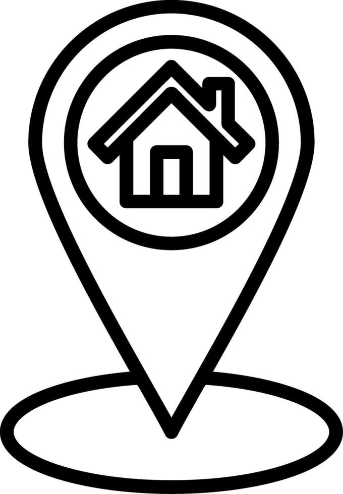 Location Pin Line Icon vector