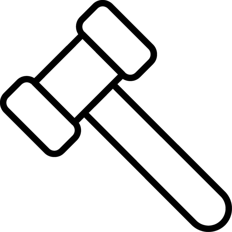 Hammer Line Icon vector