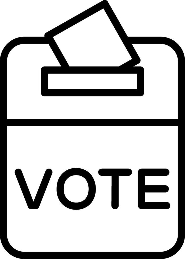 Voting Line Icon vector