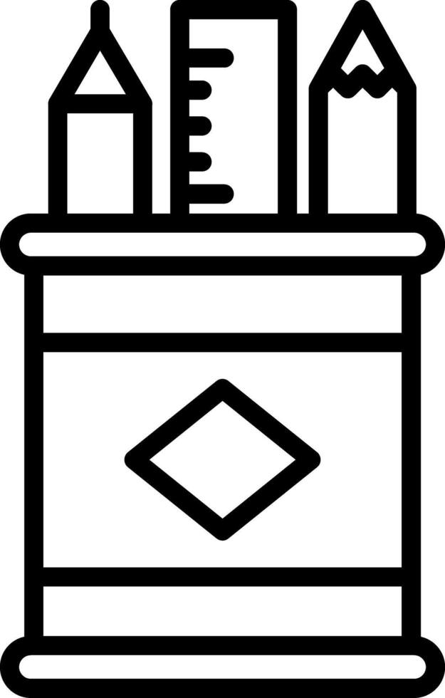 Pencillcase Line Icon vector