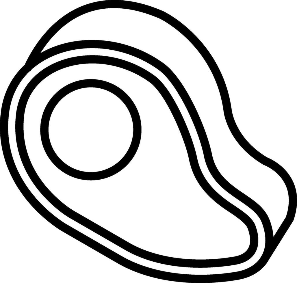 Steak Line Icon vector