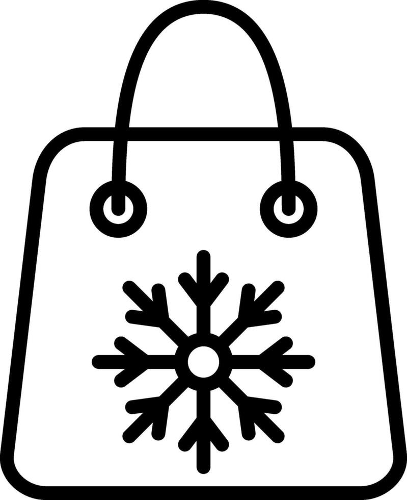 Handbag Line Icon vector