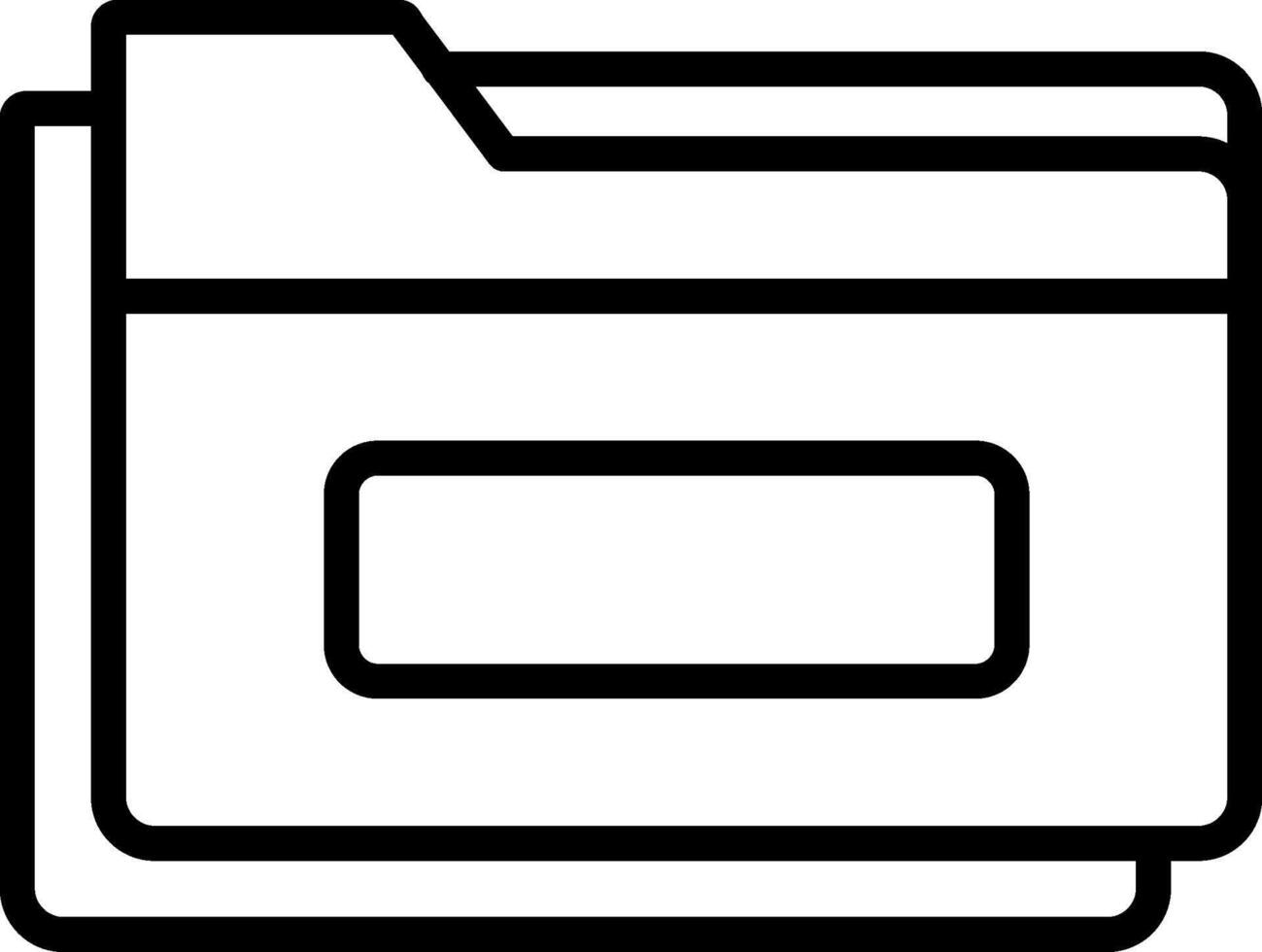 Folder Line Icon vector