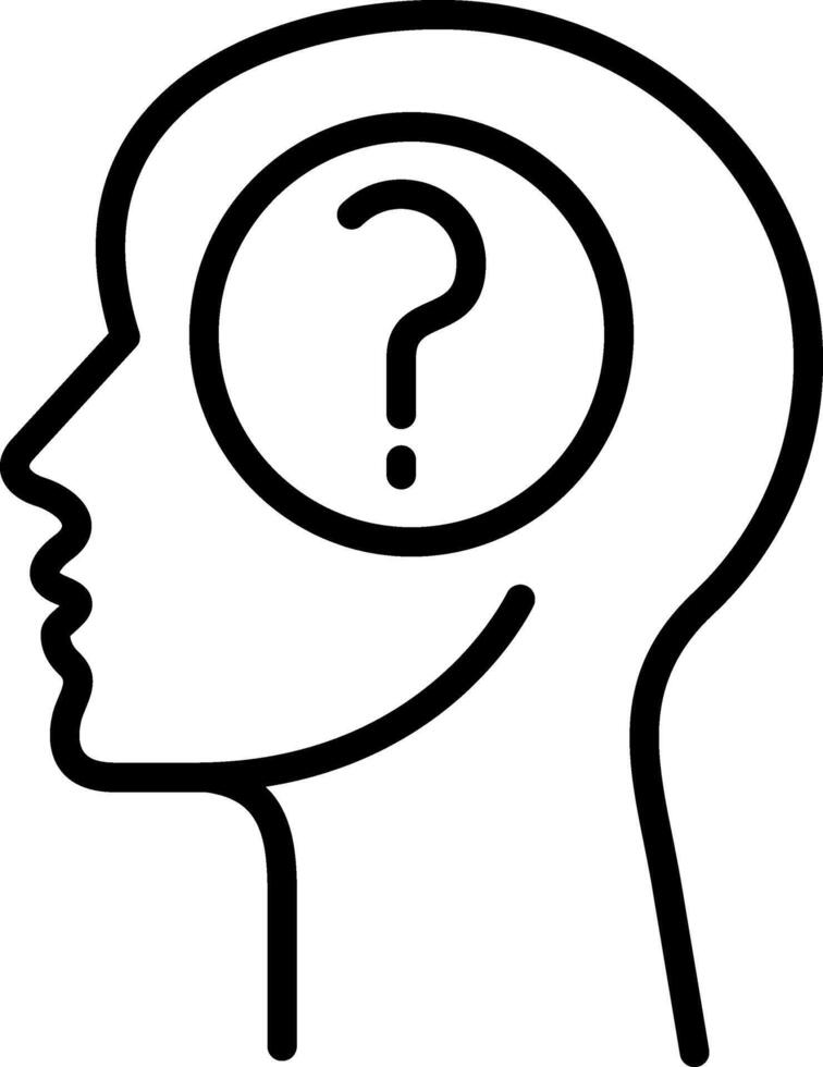 Head Line Icon vector