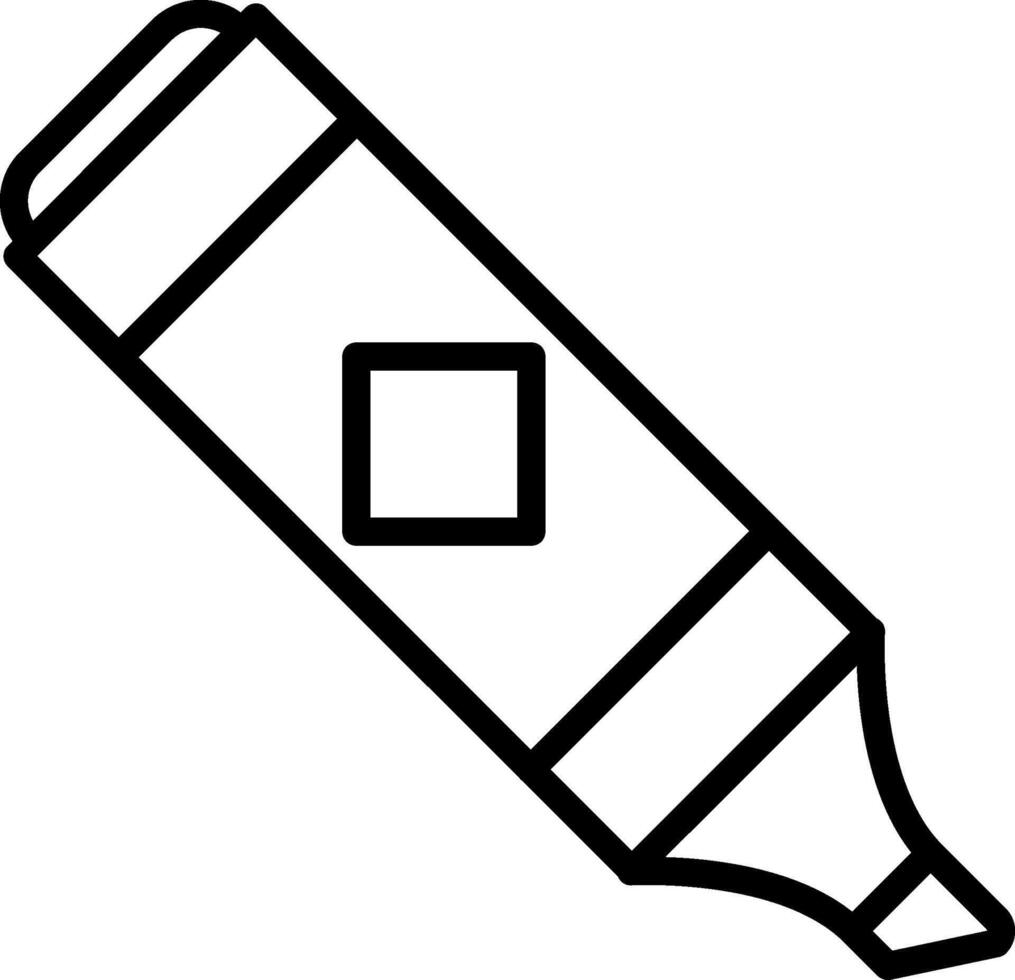 Highlighter Line Icon vector