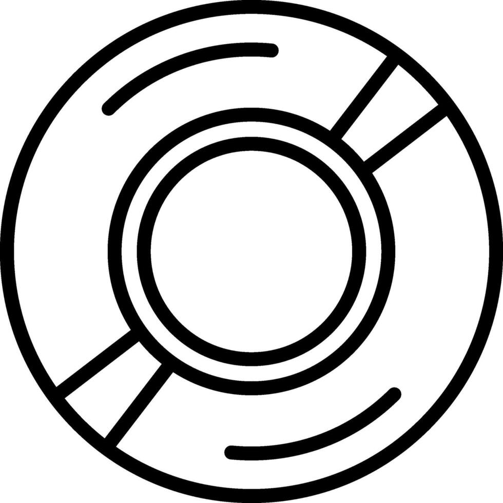 Compact Disk Line Icon vector