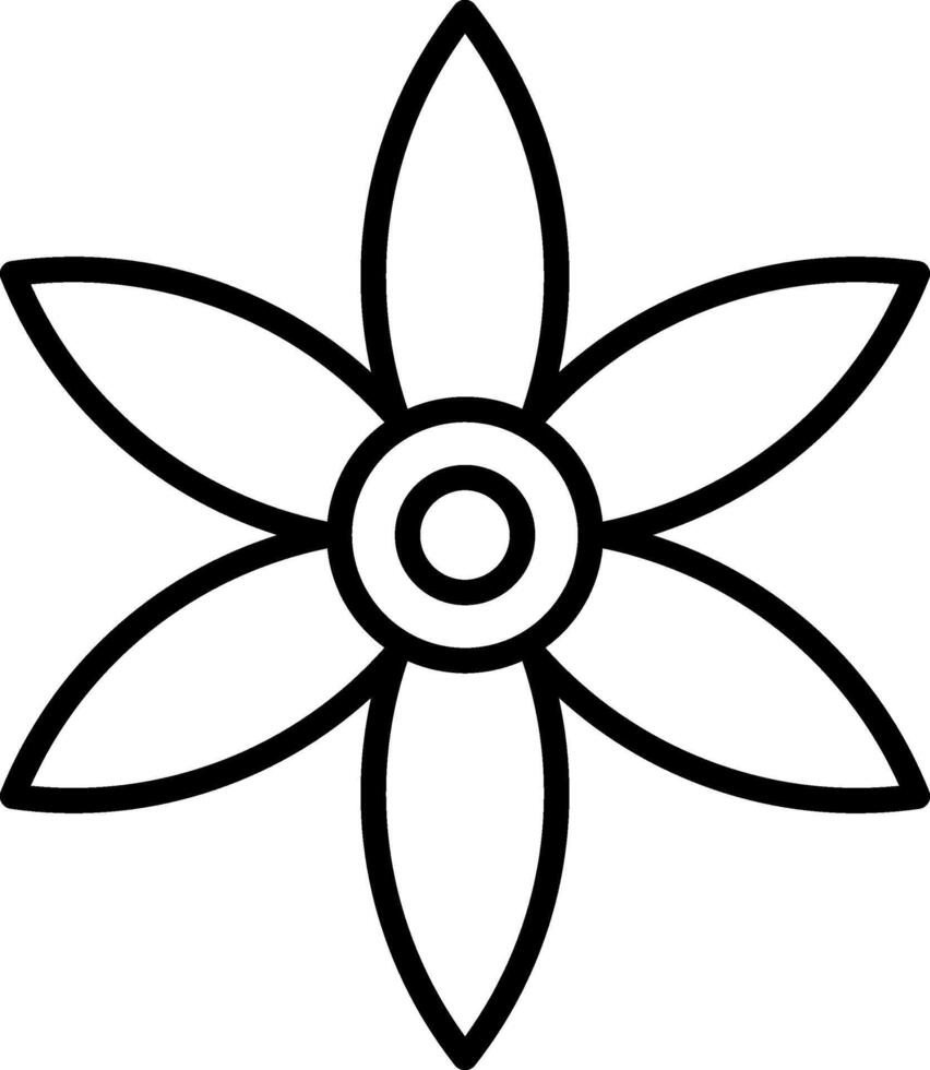 Borage Line Icon vector