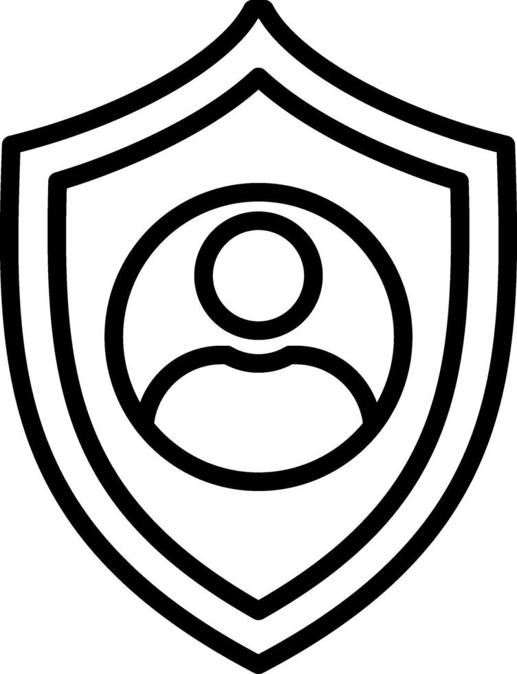 Shield Line Icon vector