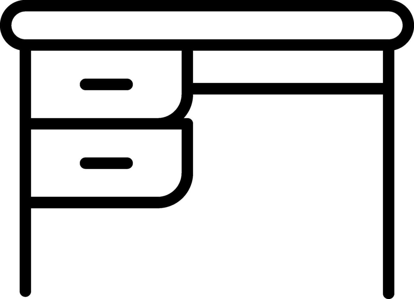 Desk Line Icon vector