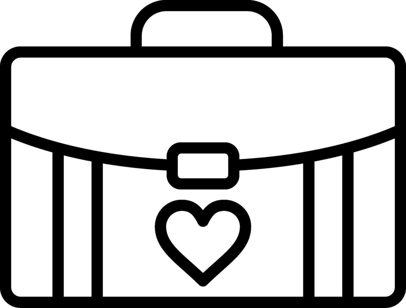Suitcase Line Icon vector