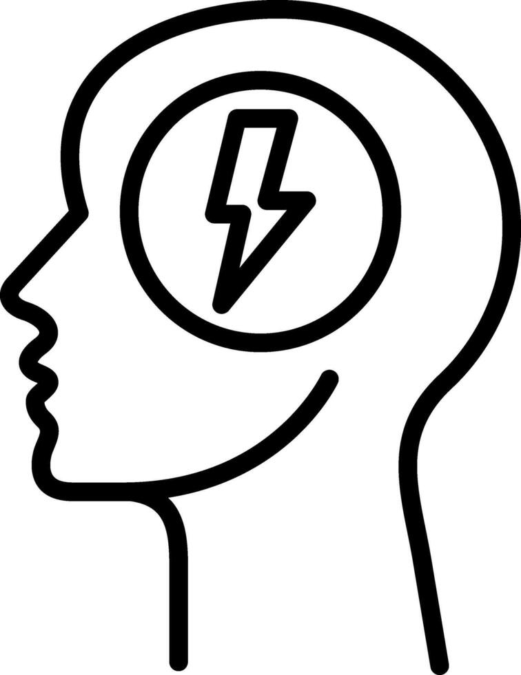 Head Line Icon vector
