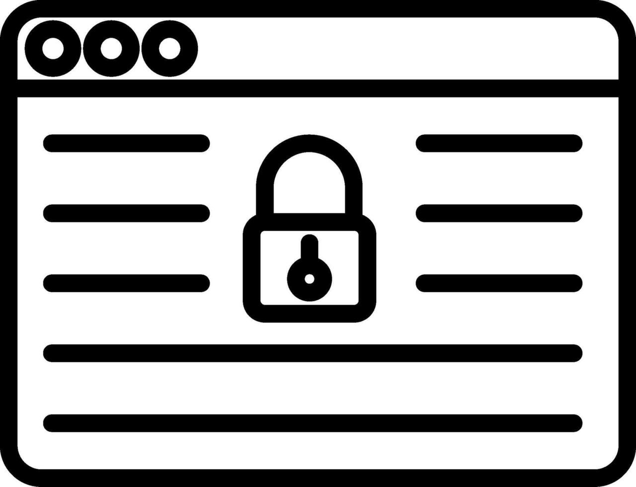 Pad Lock Line Icon vector