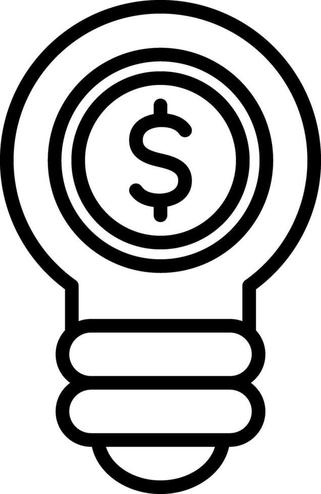 Light Bulb Line Icon vector